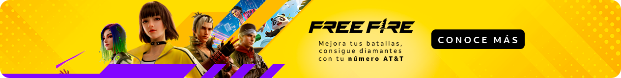 Compra tus diamantes de free fire, con tu número AT&T